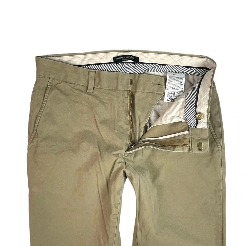 MJ134 Men’s Banana Republic SKINNY Fit FULTON Preppy Chino Pants 30x30